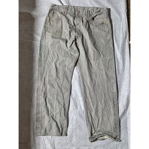 Levis 501 Original Fit Grey Denim Jeans Mens 38x30 Straight Leg Button Fly
